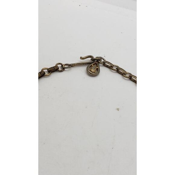 Vintage Coro Necklace Leaf Segmented Link Gold Tone Choker Adjustable 1960s - Picture 6 of 8